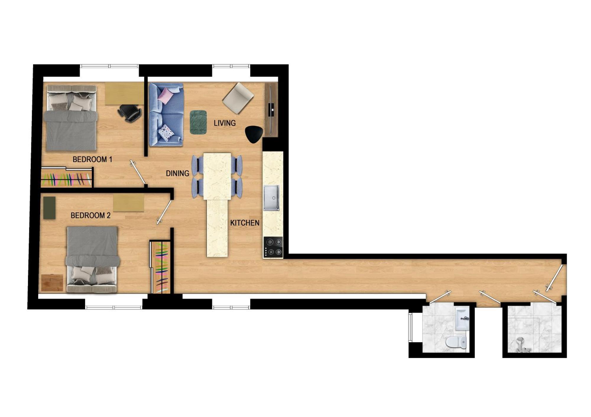 Modern - Work Friendly - Quiet Area Apartment เบอร์เกน ภายนอก รูปภาพ